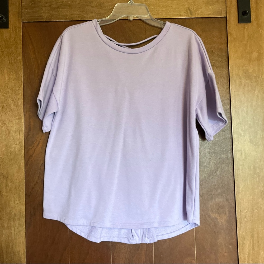 Purple Top with Lace up back!